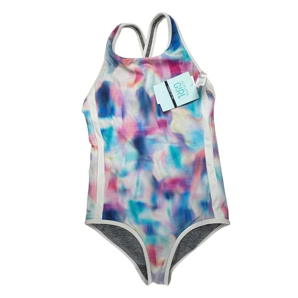 Athleta Girl Sun Chaser Reversible One Piece Swimsuit XL 14 Multi Color 405828